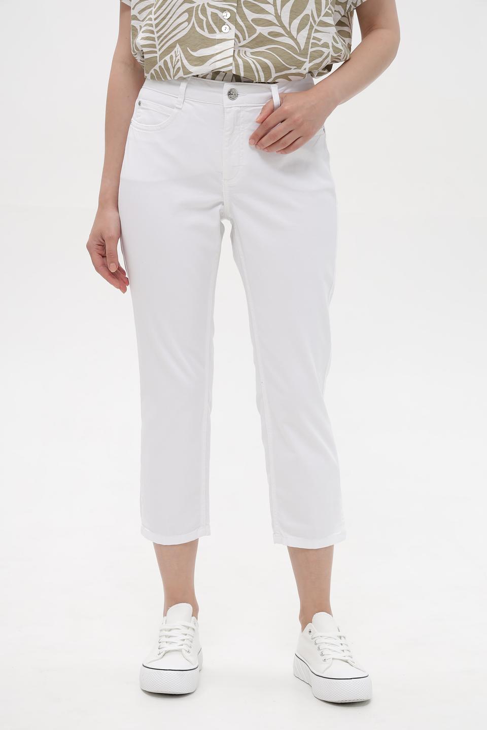 Джинсы капри Oui белые