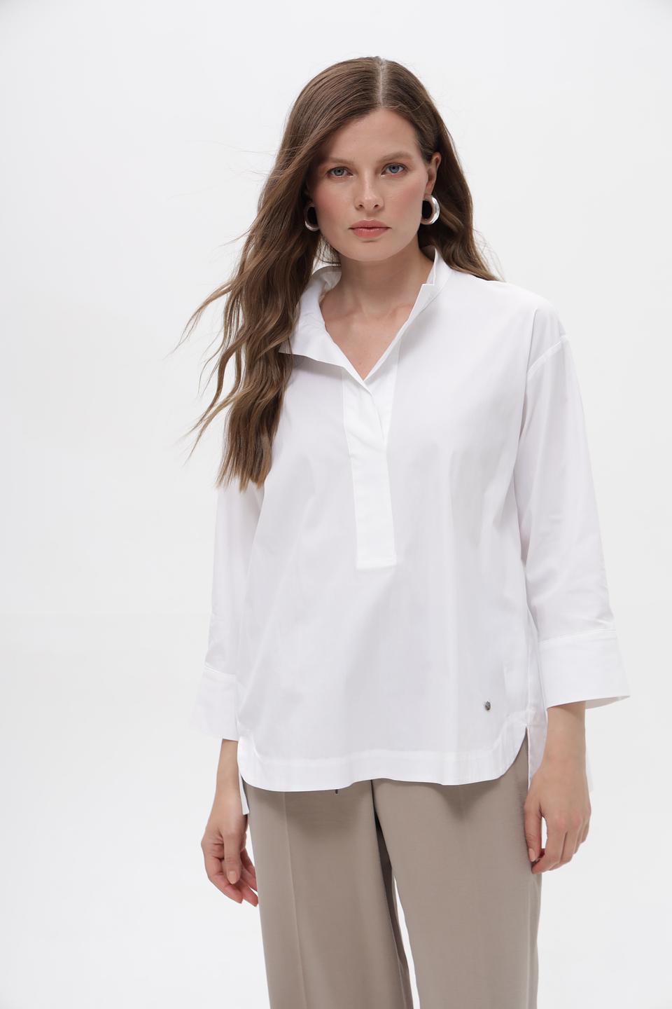 Блузка Gerry Weber белая с 3/4 рукавом