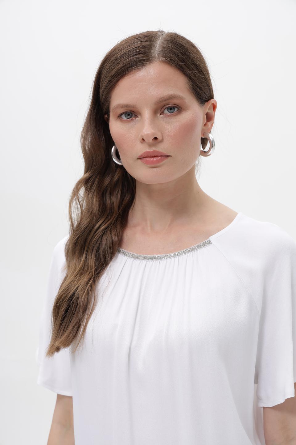 Блуза Bianca с оборками белый