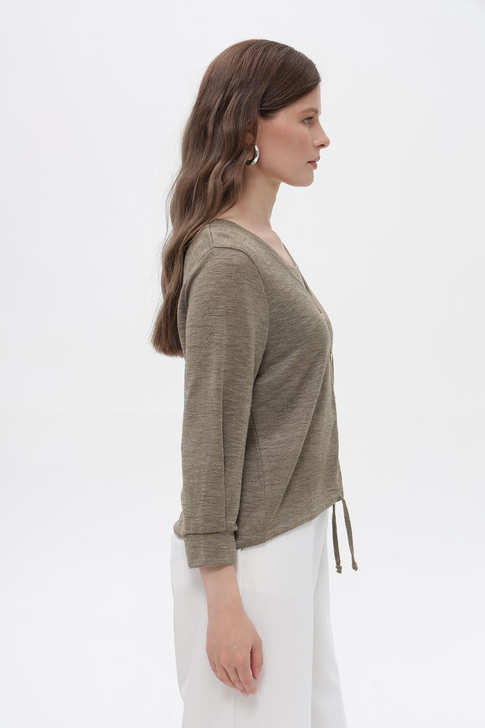 Жакет Bianca с завязками хаки