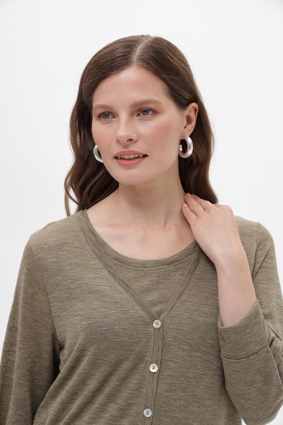 Жакет Bianca с завязками хаки