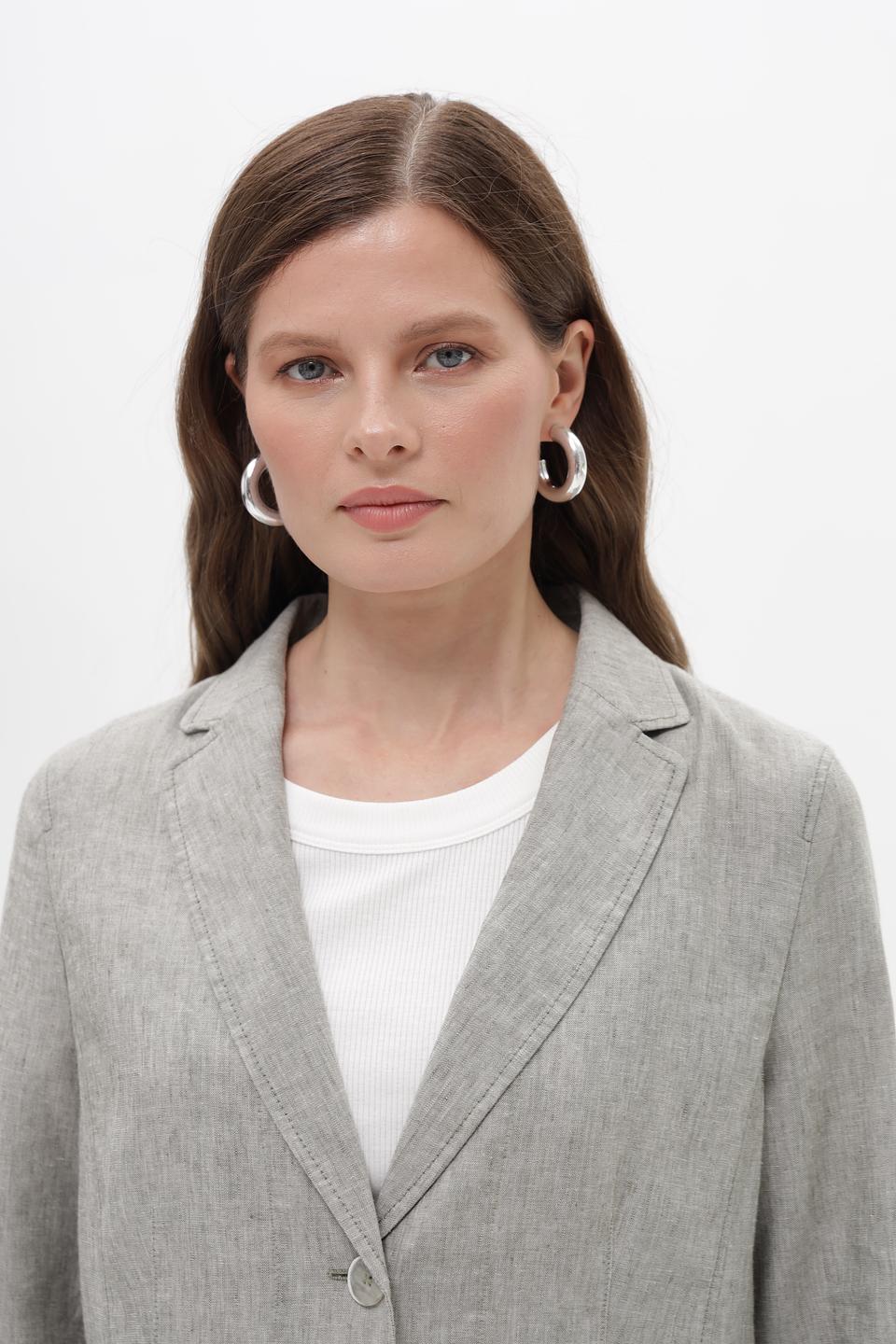 Жакет Bianca серый льняной