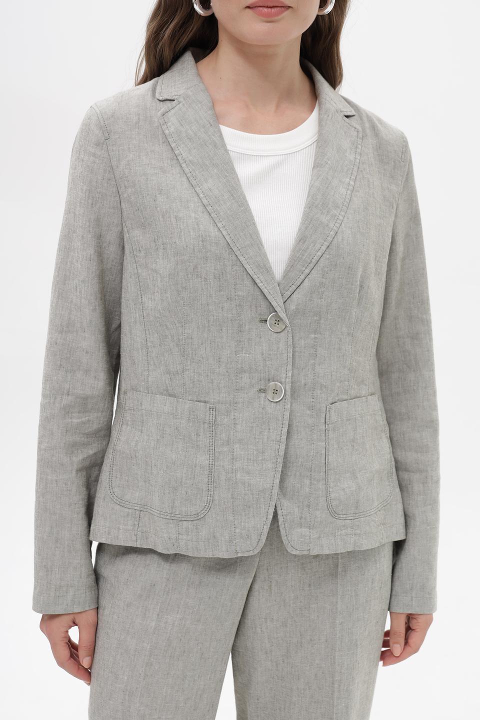Жакет Bianca серый льняной