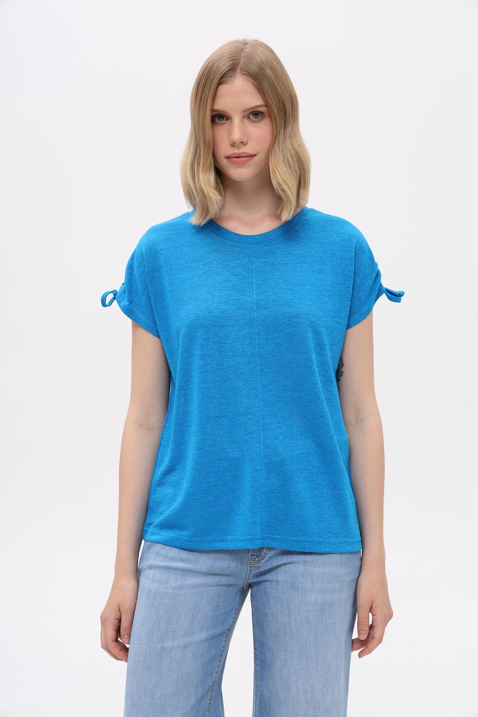 Блузка Broadway с завязками голубая