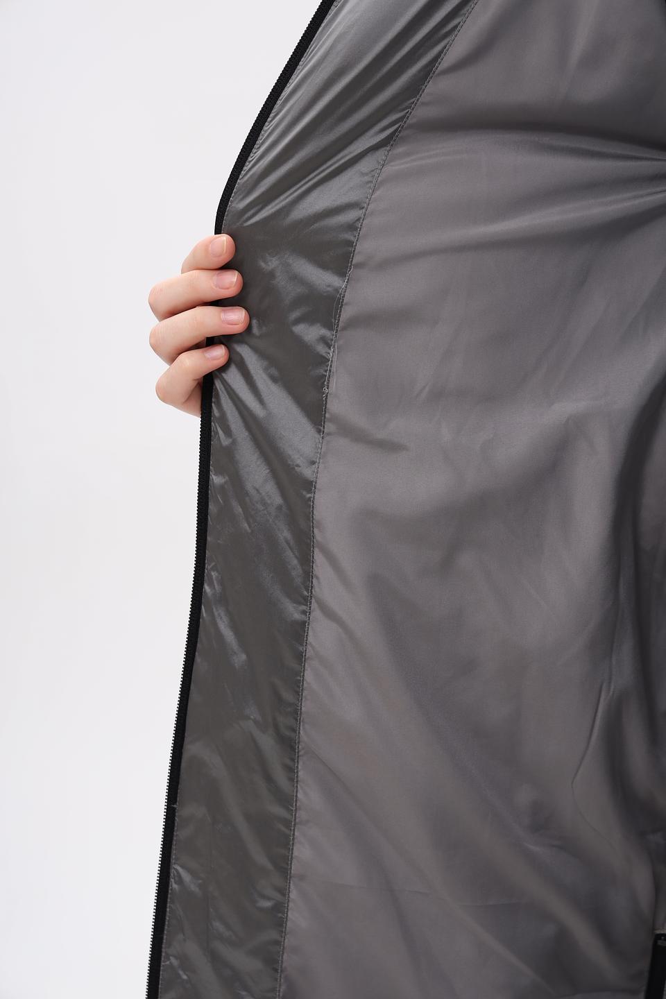 Пальто Pezzo стеганое серое