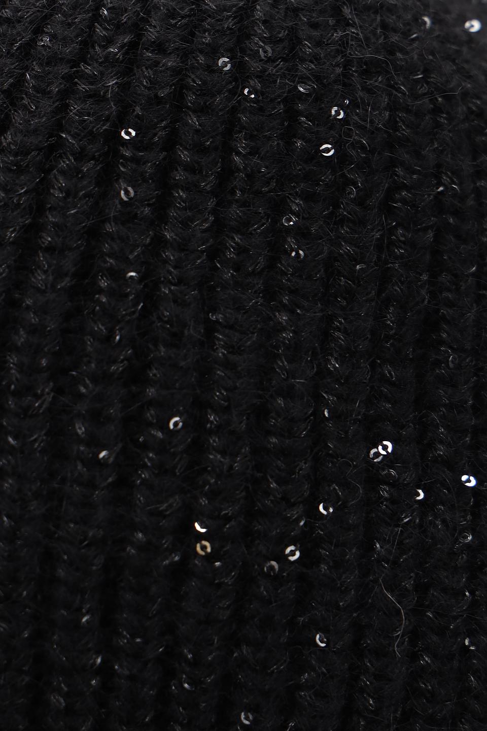 Шапка Marhatter с пайетками чёрная