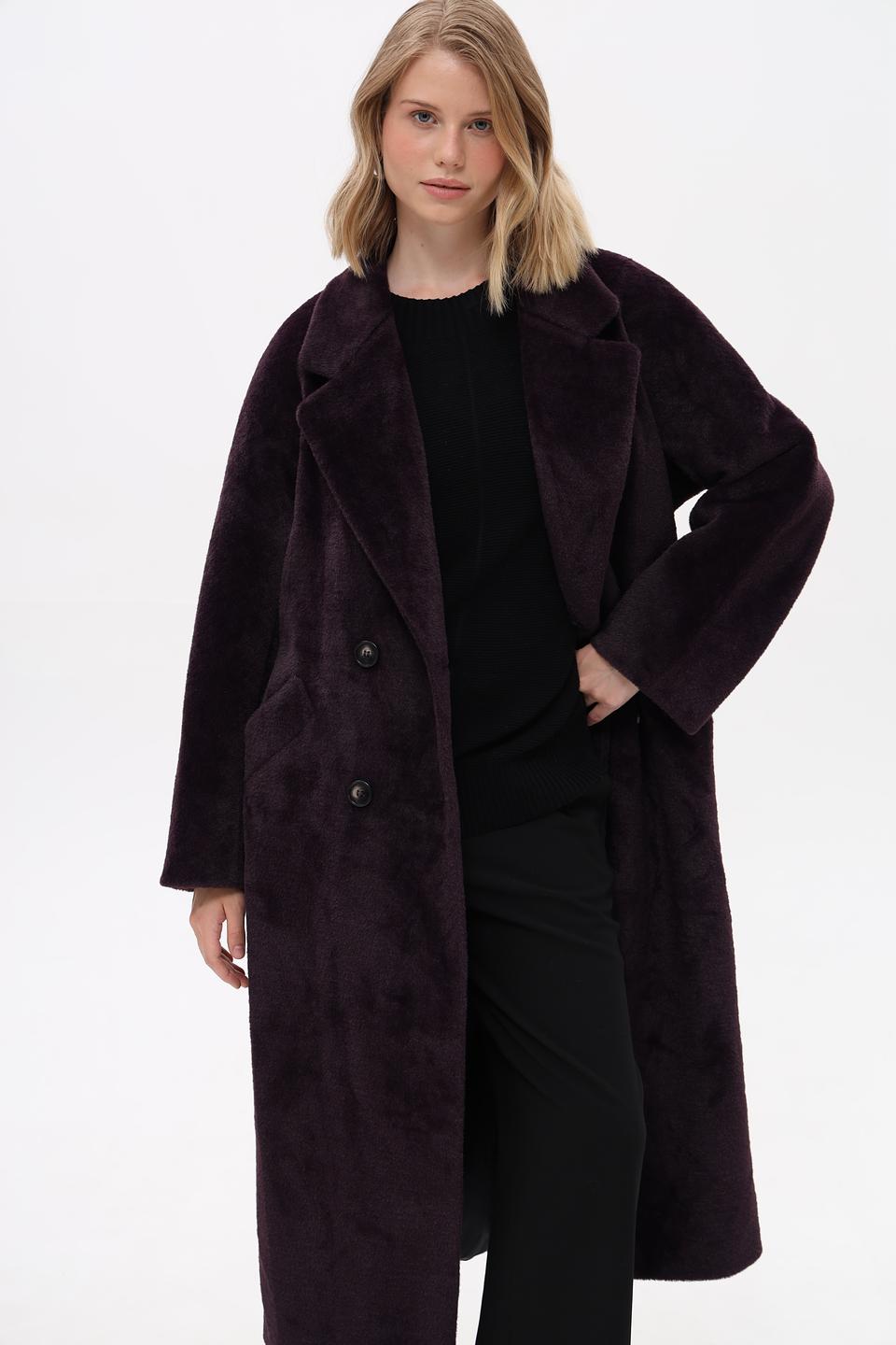 Шуба Electra style баклажановая