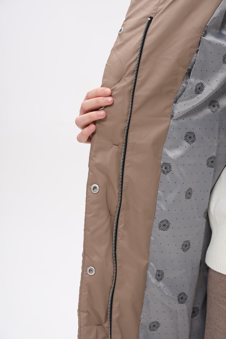 Пальто стеганое Electra style бежевое