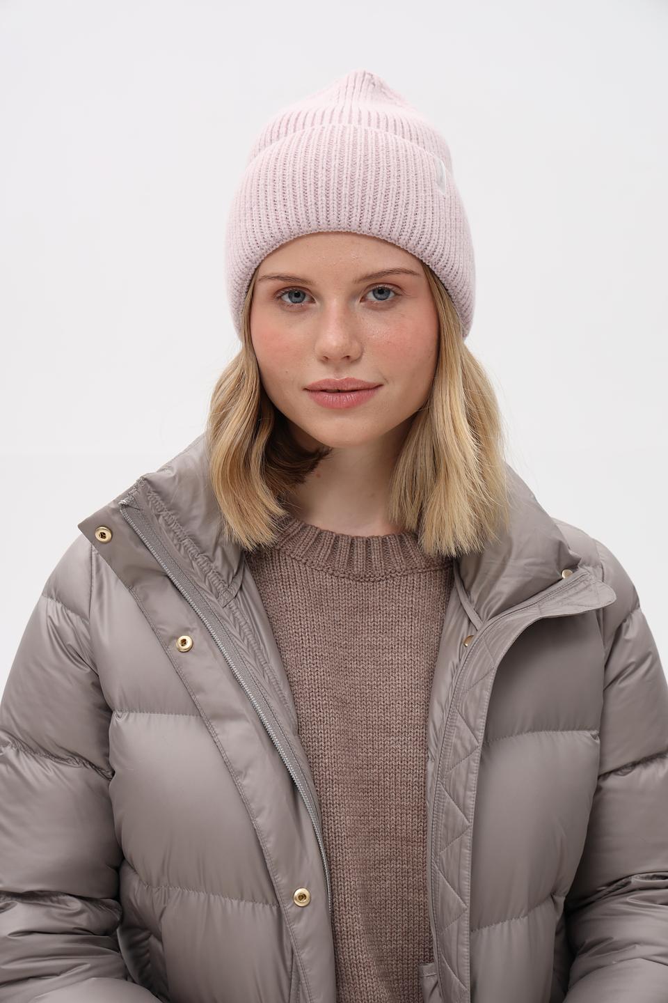 Шапка вязаная Marhatter розовая