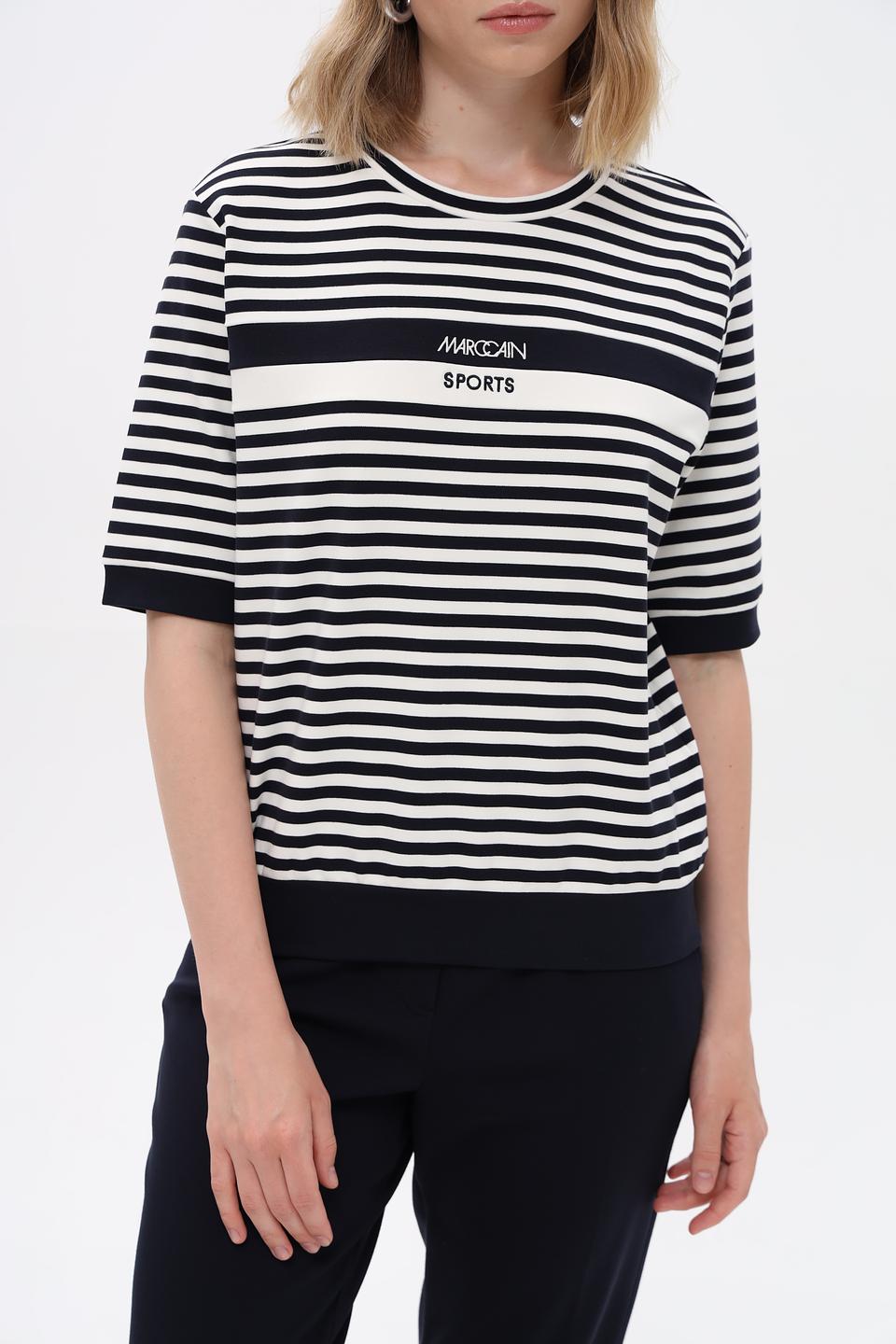 Пуловер Marc Cain Sports в полоску