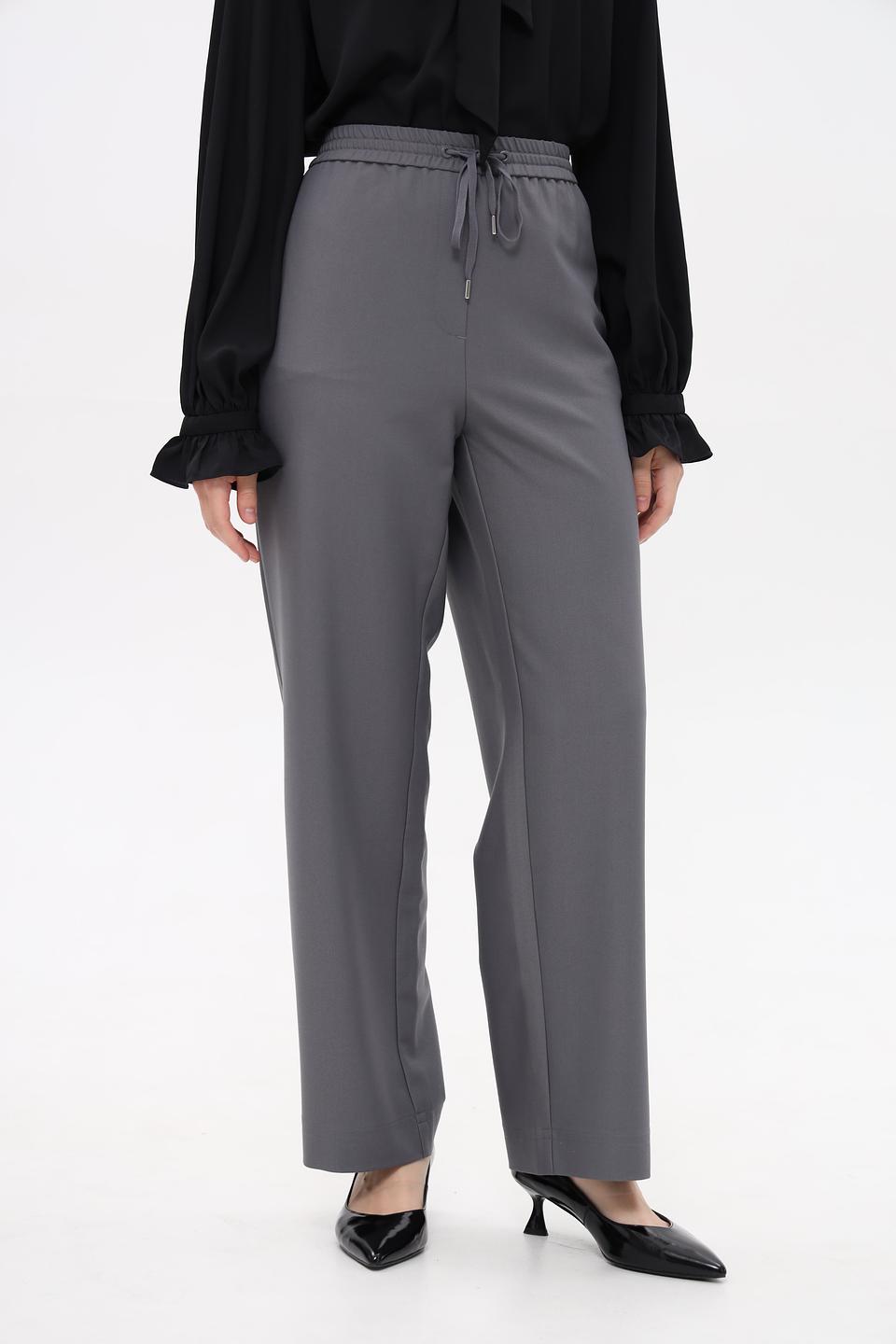 Брюки прямого кроя Just Valeri серые