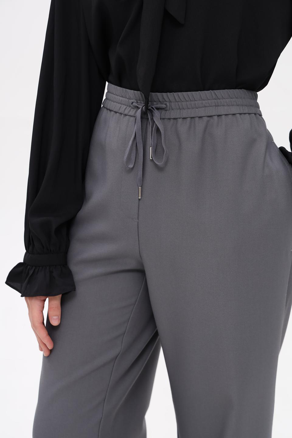 Брюки прямого кроя Just Valeri серые