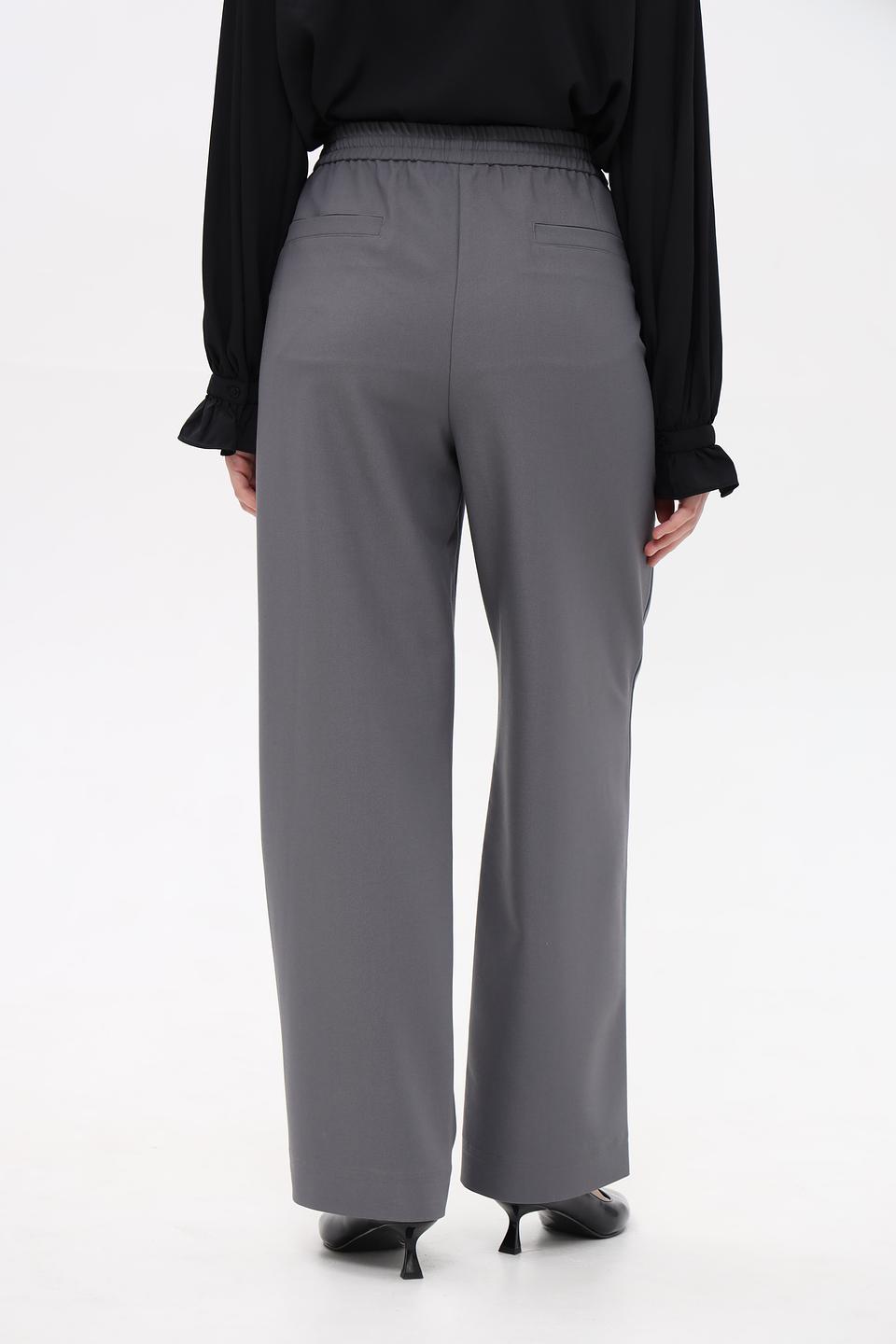 Брюки прямого кроя Just Valeri серые