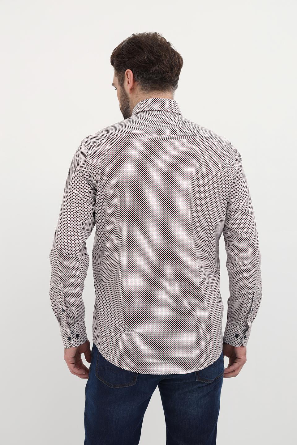 Рубашка Casa Moda в мелкий принт бежевый