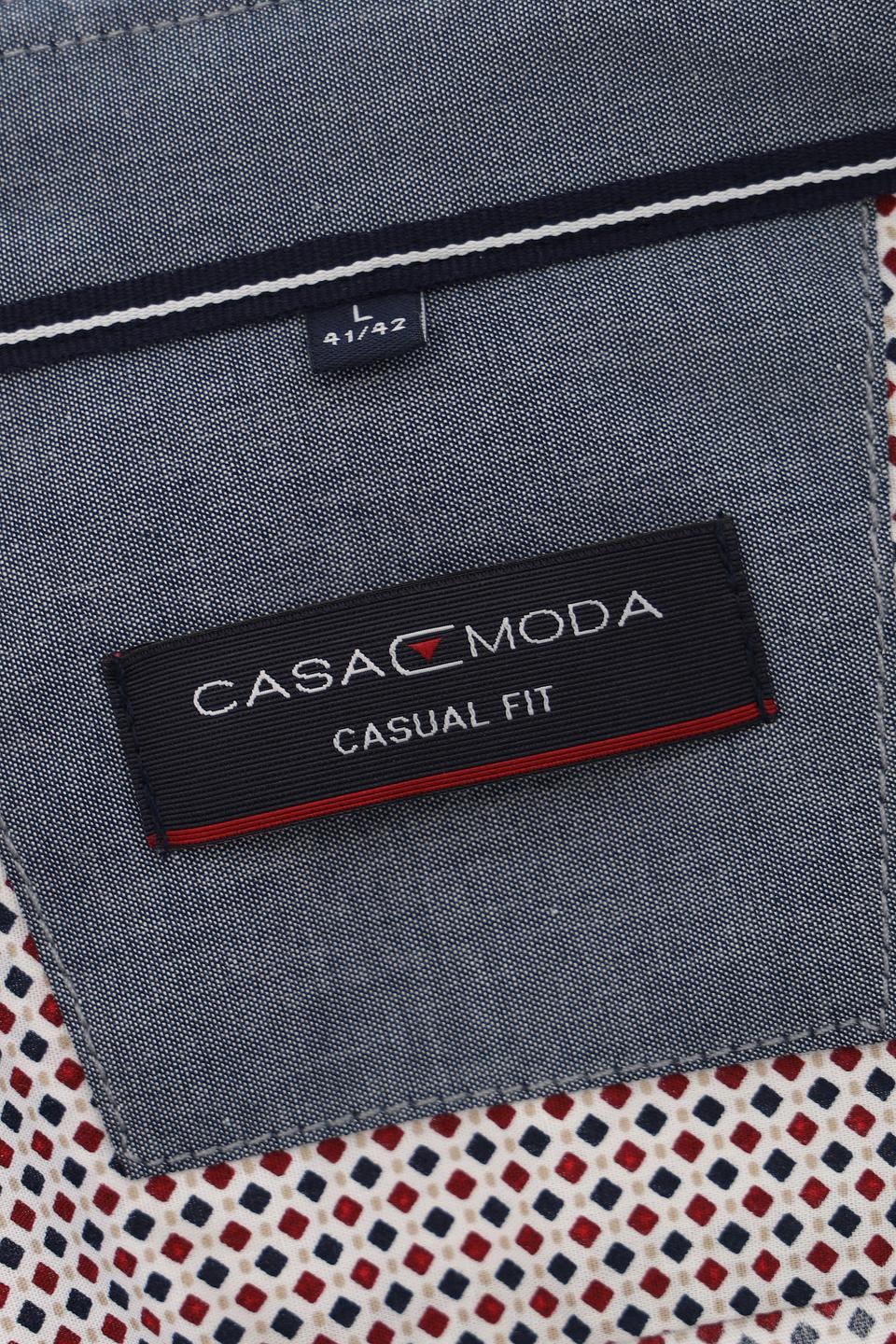 Рубашка Casa Moda в мелкий принт бежевый