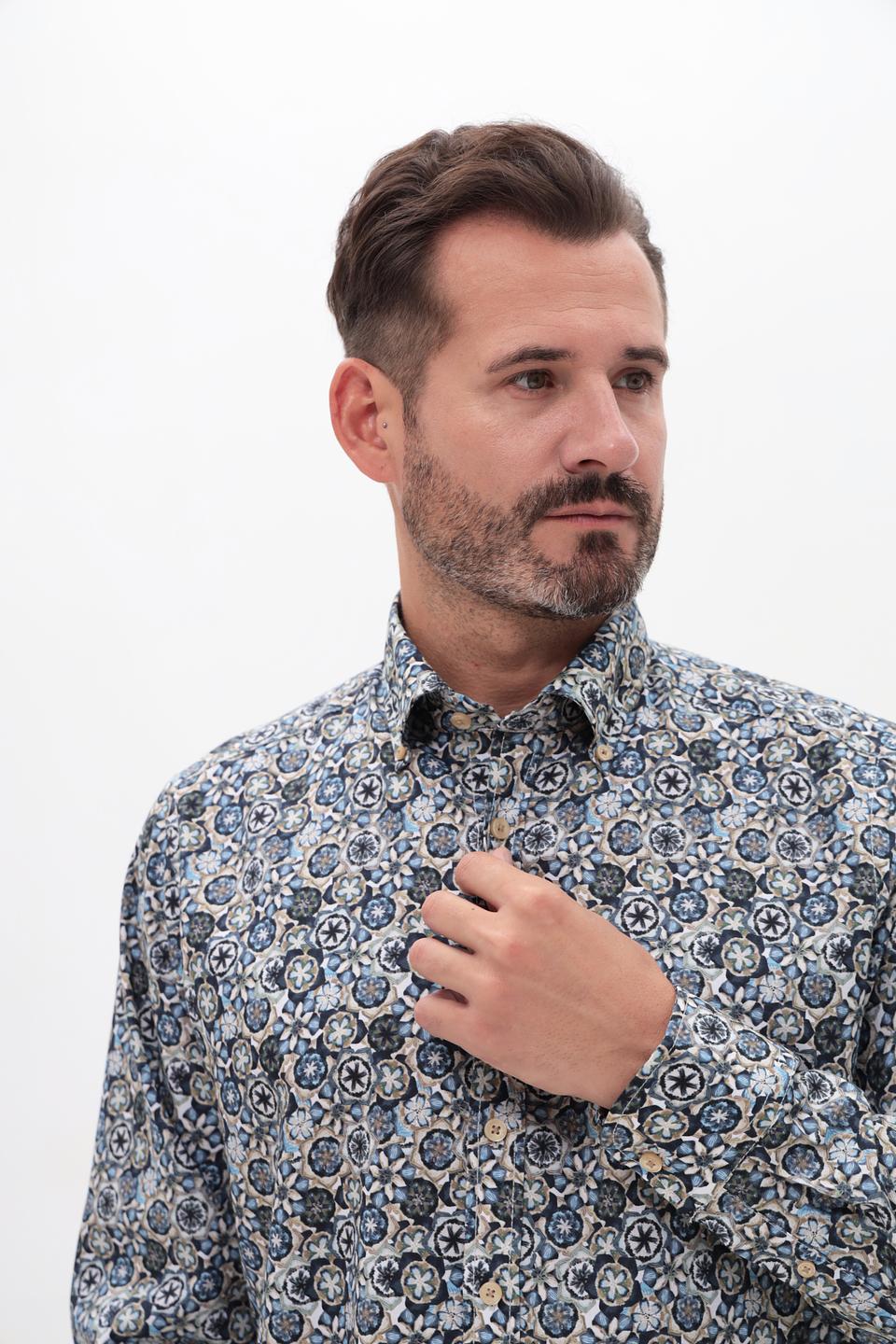 Рубашка Casa Moda с принтом