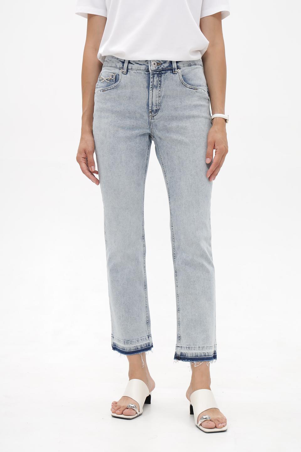 Джинсы Marc Aurel с необработанным краем голубые