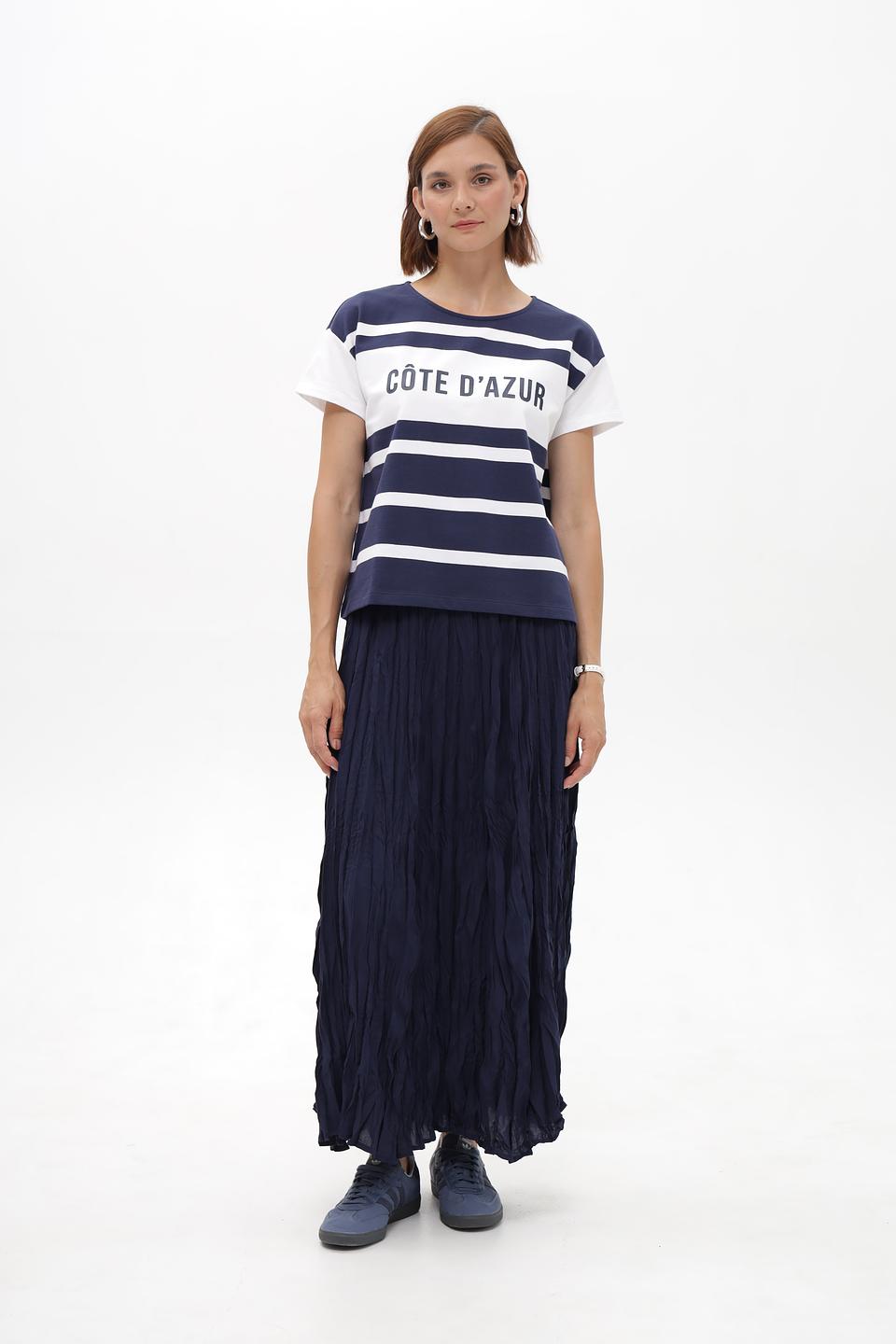 Футболка Monari в полоску с принтом