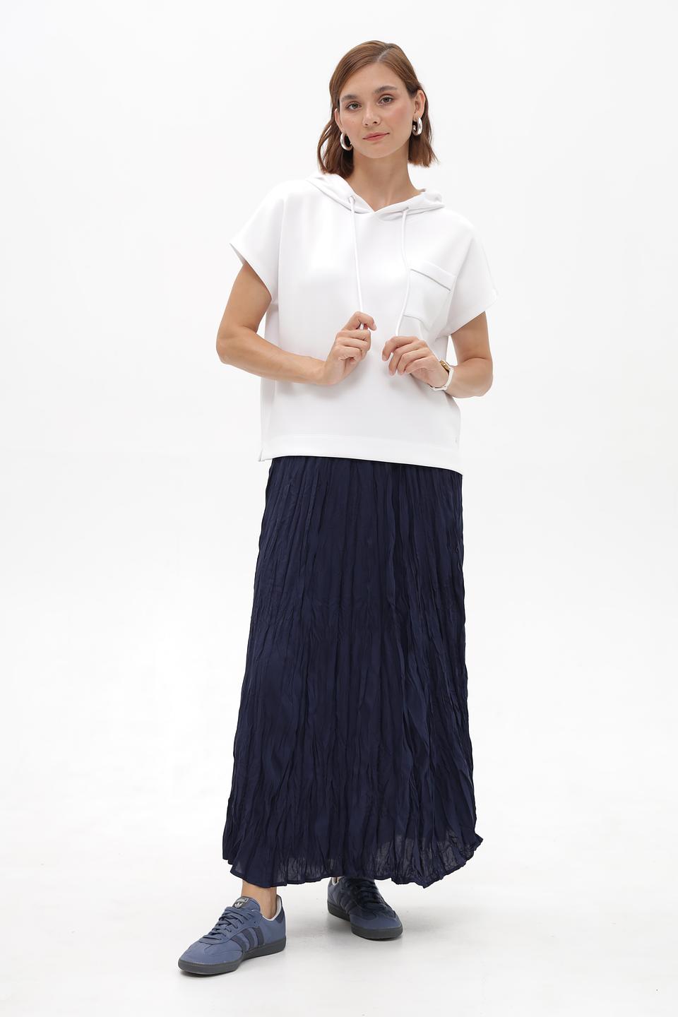 Пуловер Monari с капюшоном белый