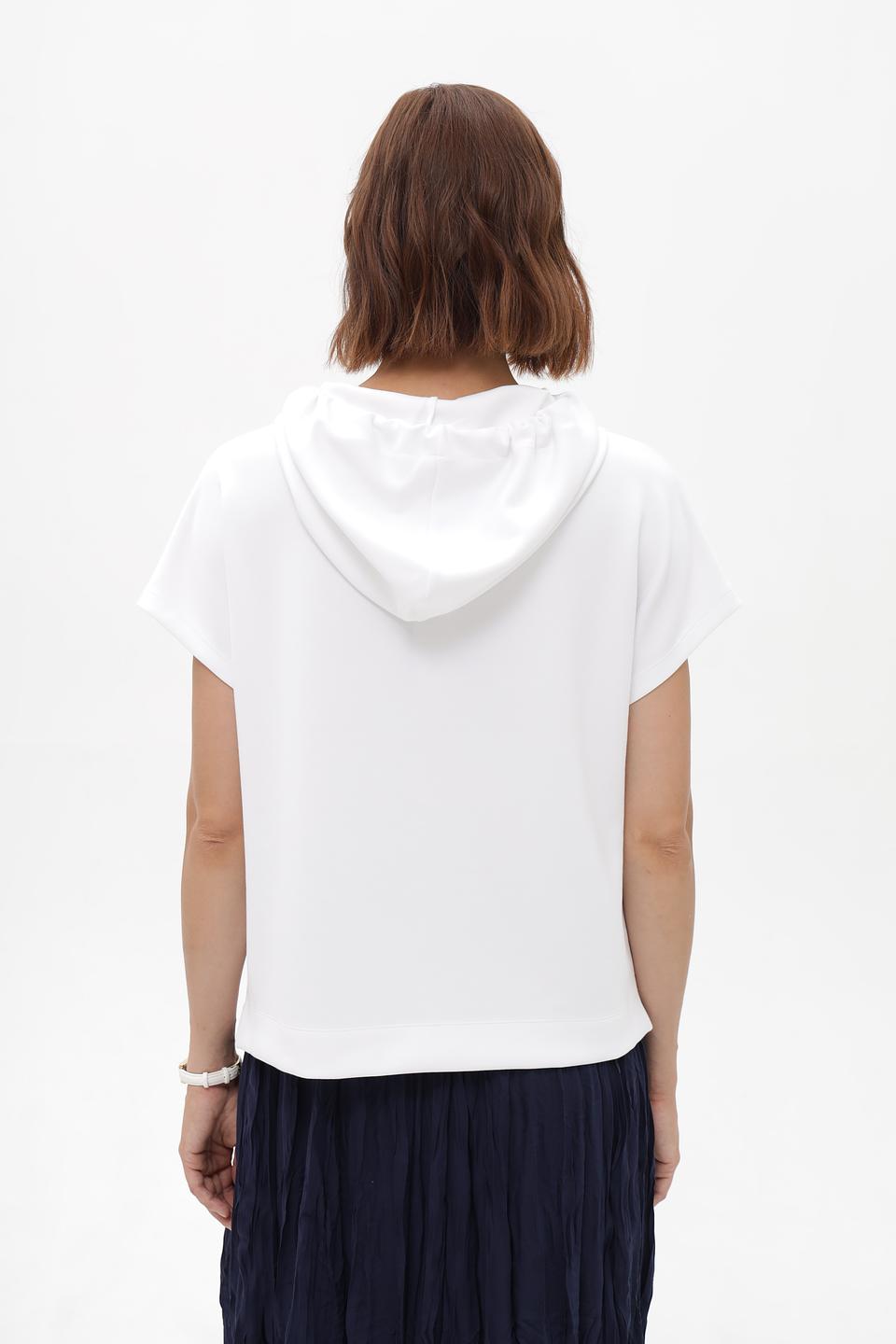 Пуловер Monari с капюшоном белый