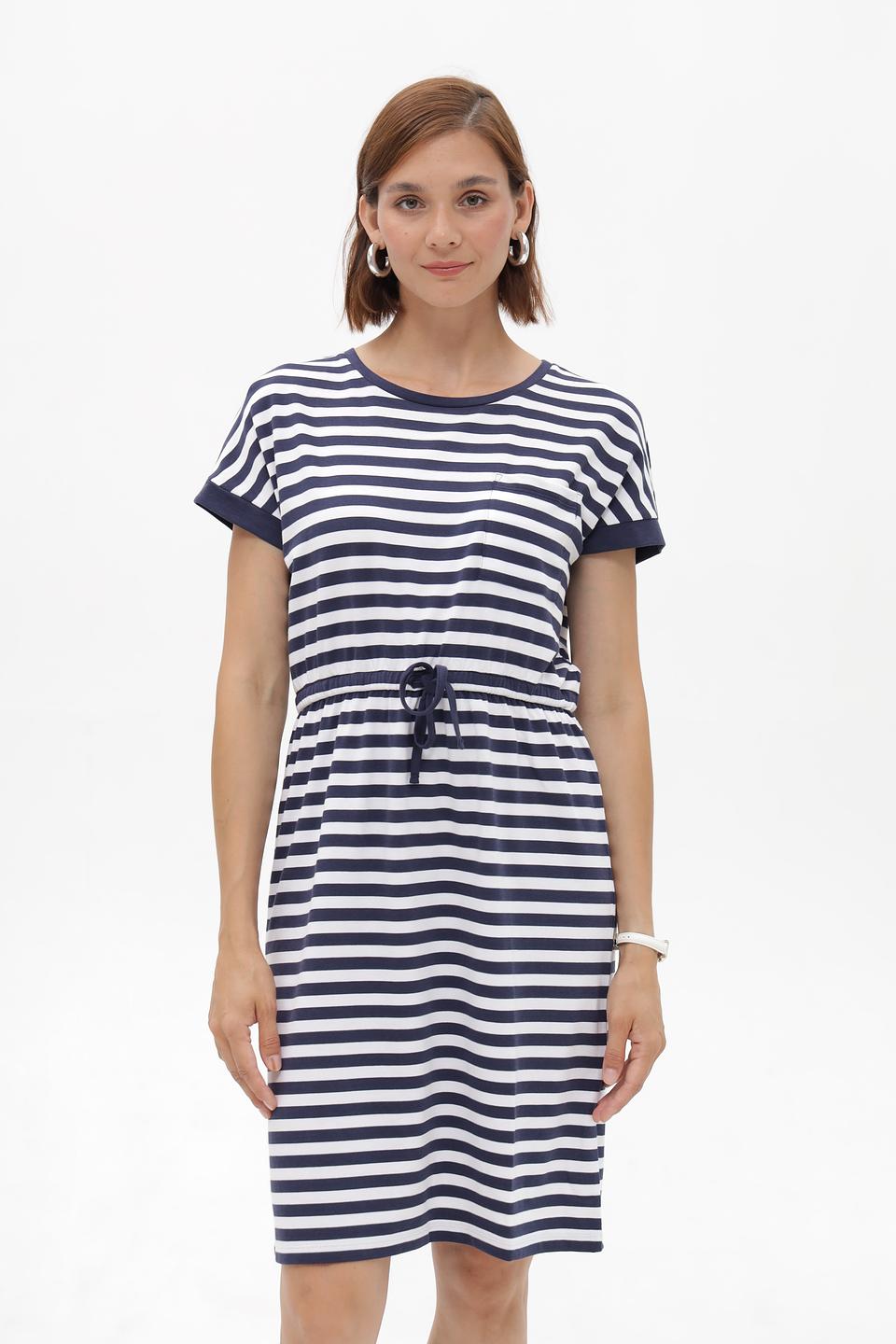 Платье Monari в полоску с поясом