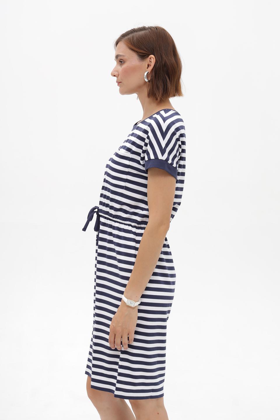 Платье Monari в полоску с поясом