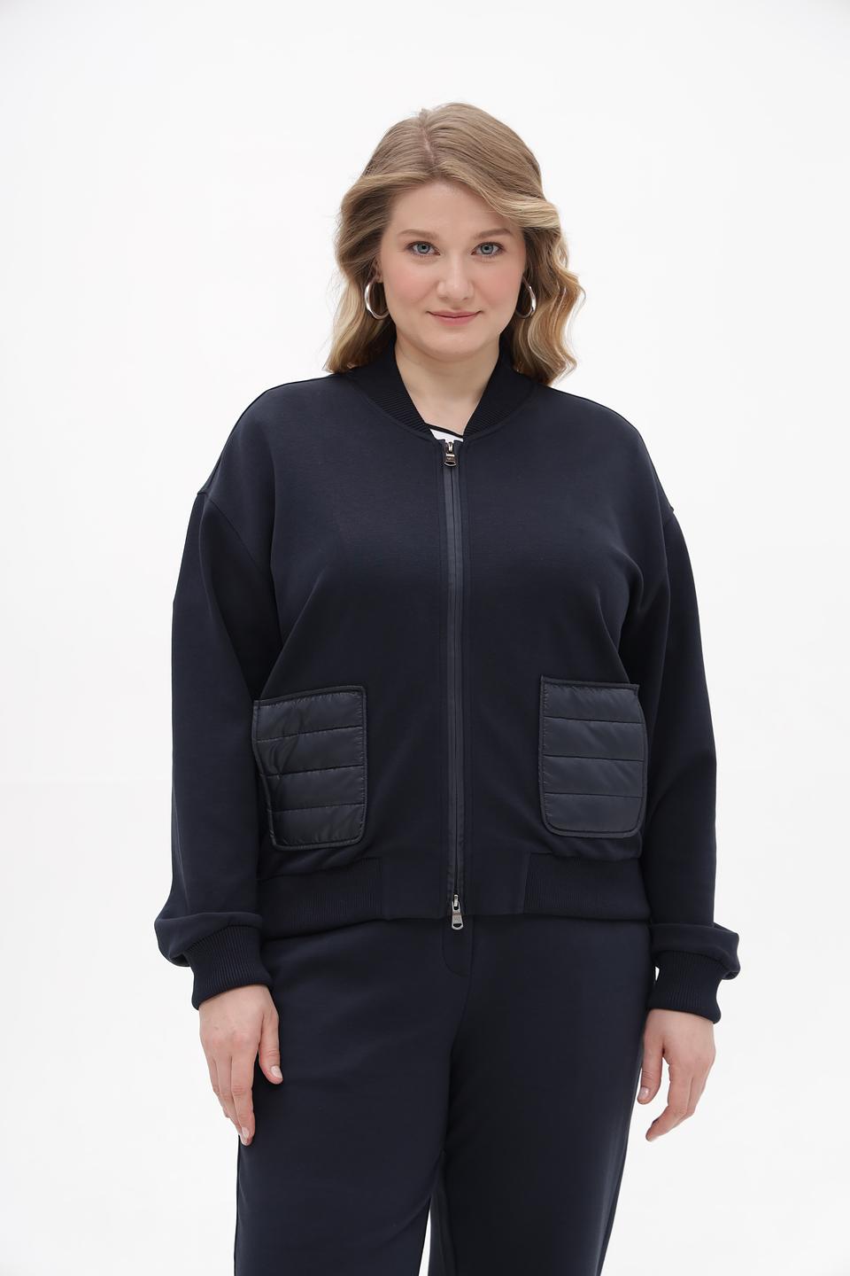 Куртка-бомбер Margittes темно-синяя