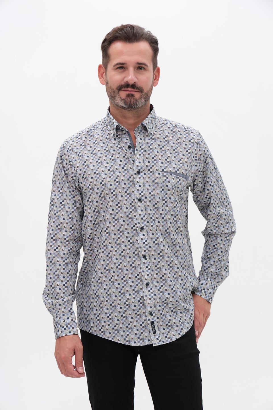 Рубашка Casa Moda с геометрическим принтом