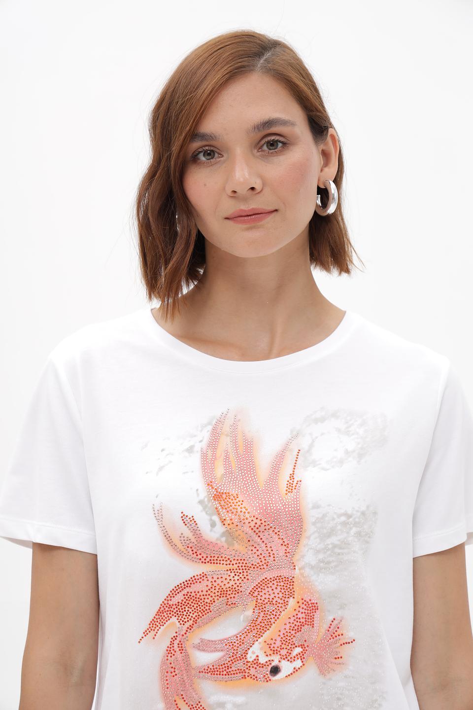 Футболка Monari с принтом рыбы