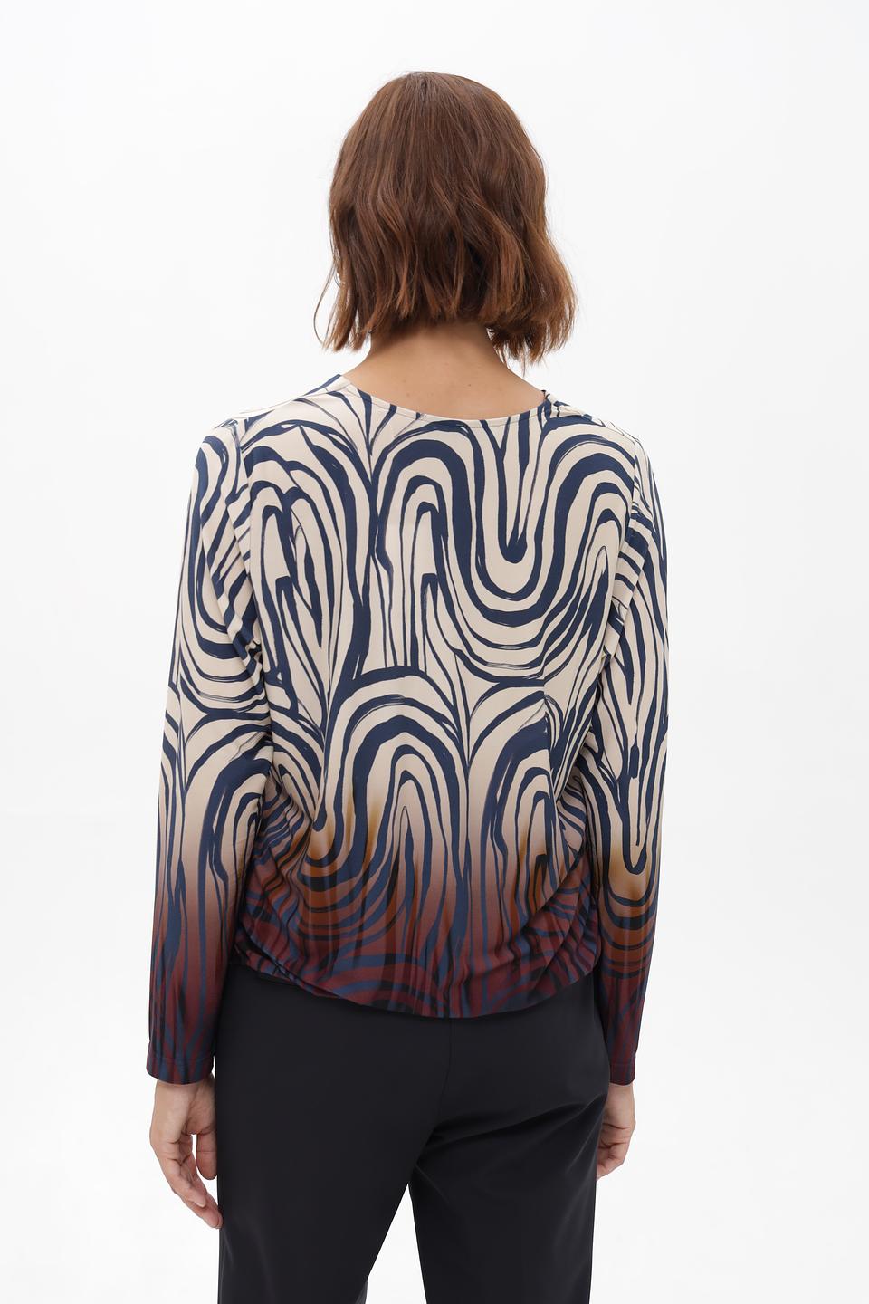 Блузка Bianca с абстрактным принтом
