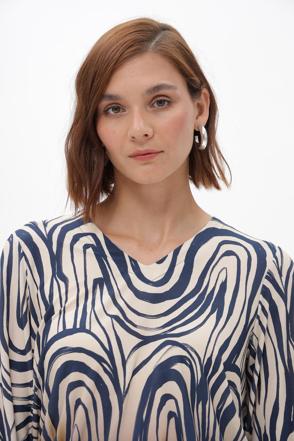 Блузка Bianca с абстрактным принтом