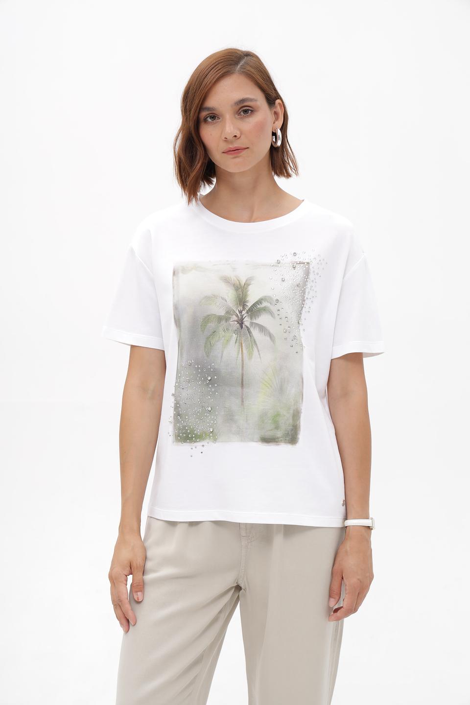 Футболка Monari с тропическим принтом