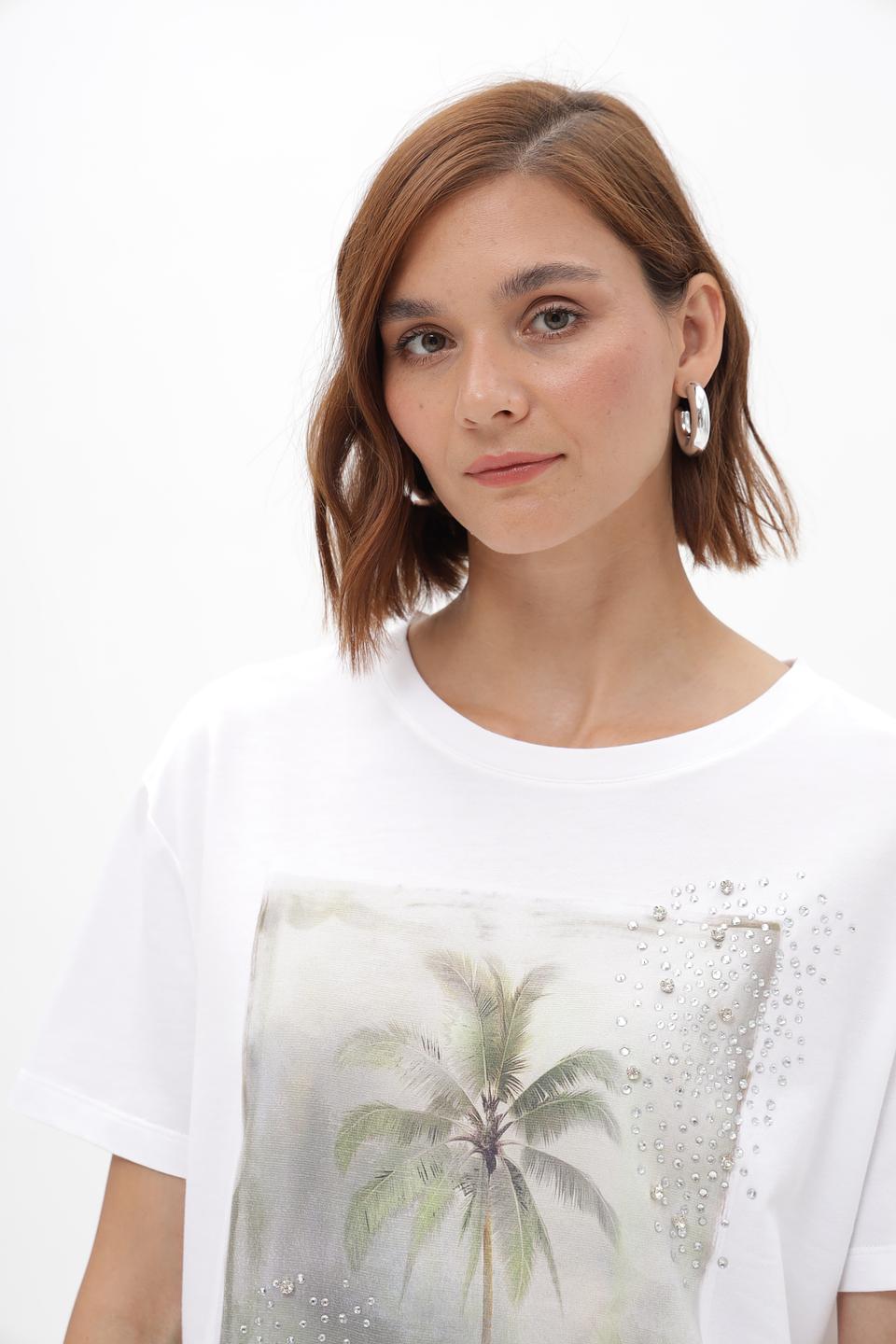 Футболка Monari с тропическим принтом