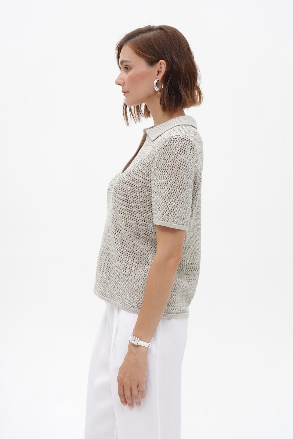 Пуловер Monari с воротником-поло