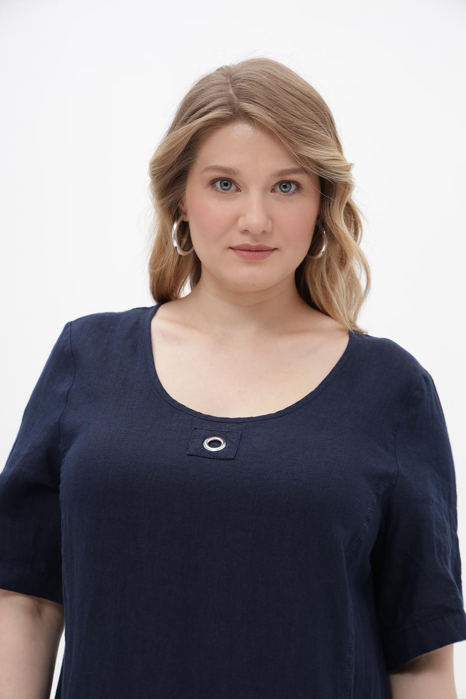 Платье Doris Streich льняное тёмно-синее