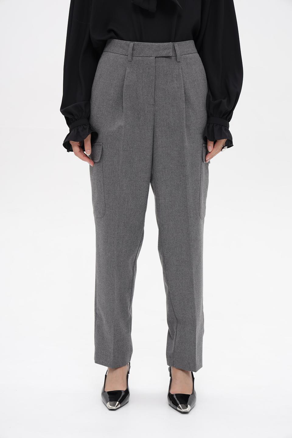 Брюки Bugatti серые с карманами