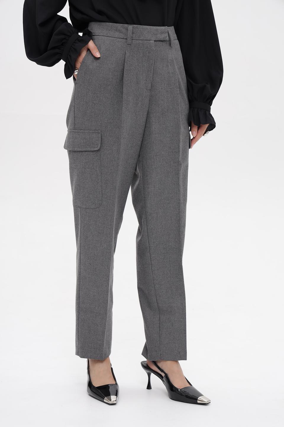 Брюки Bugatti серые с карманами