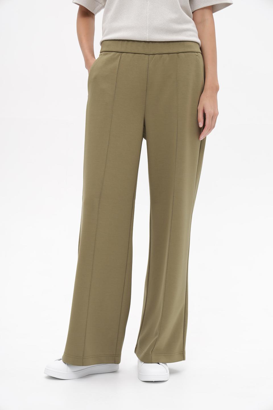 Брюки Lecomte клёш оливковые