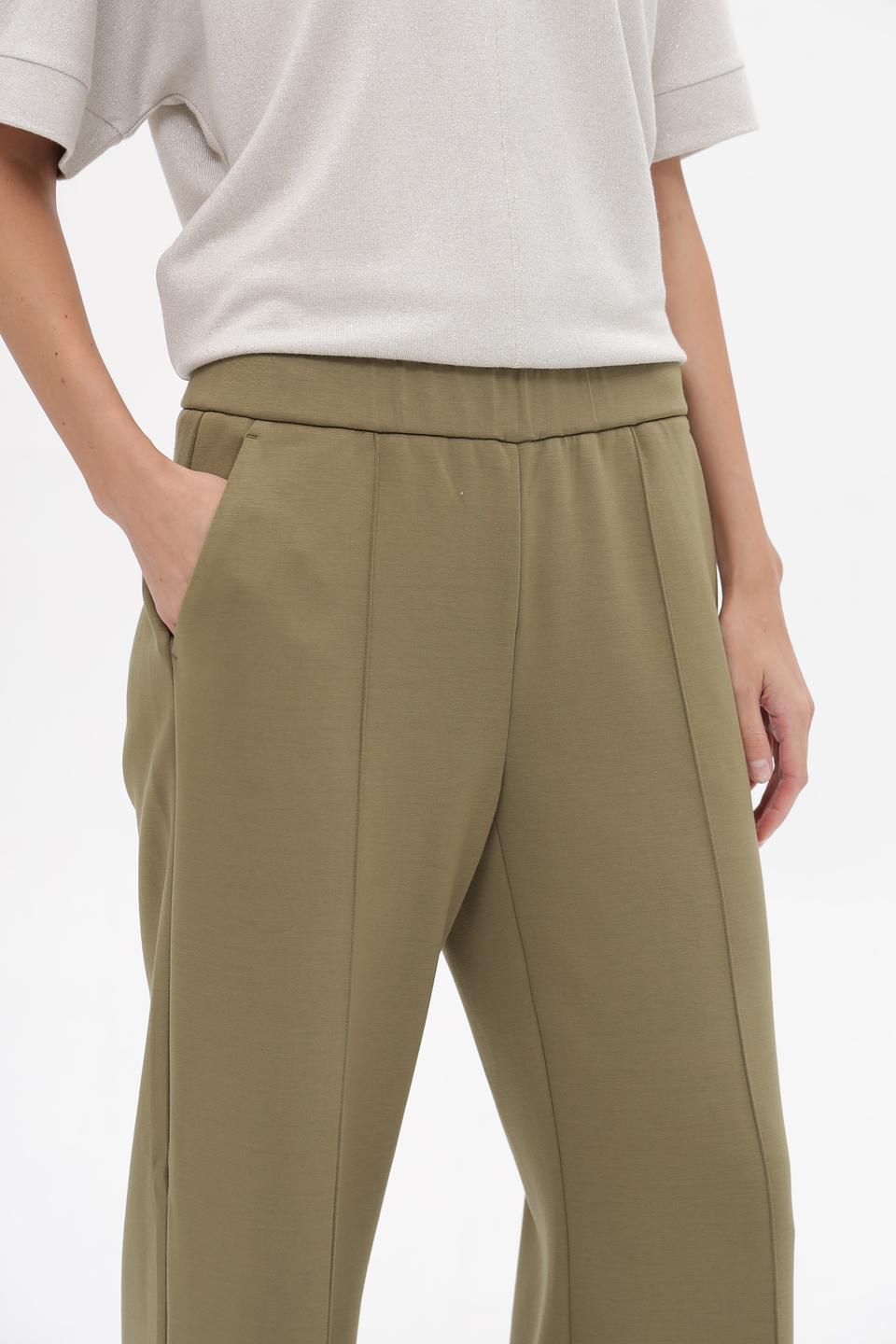 Брюки Lecomte клёш оливковые