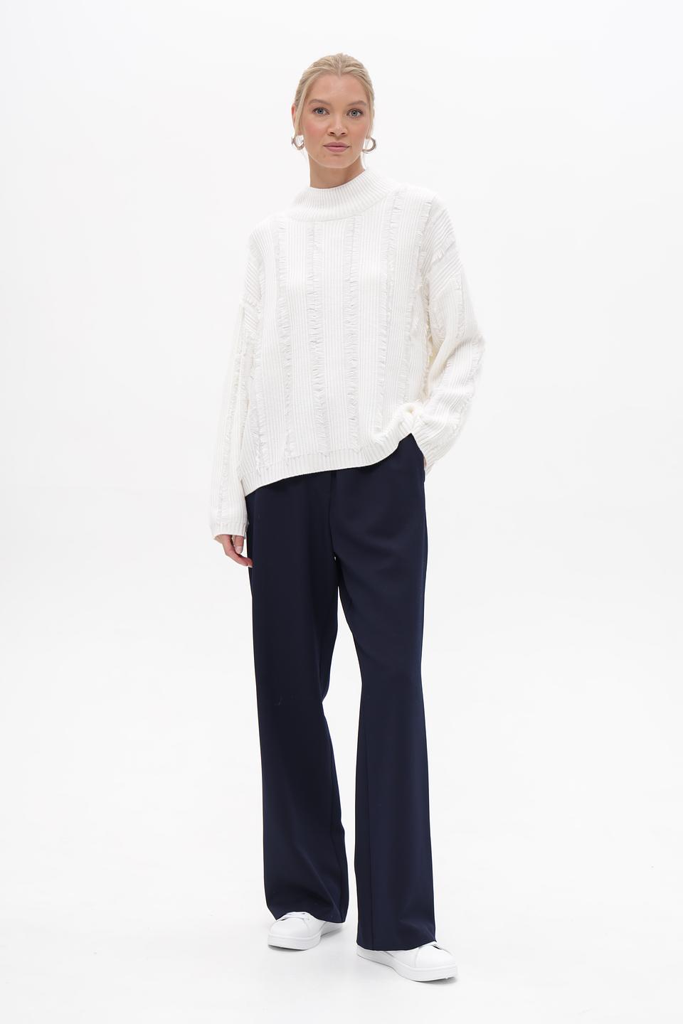 Пуловер Marc Aurel с косами кремовый