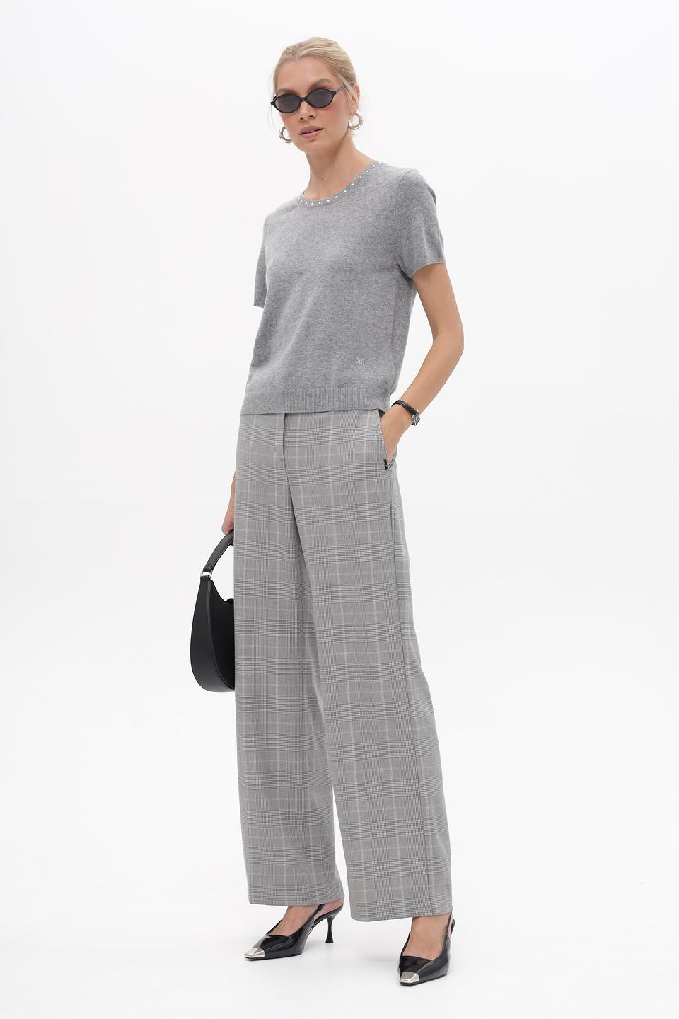 Брюки Ppep в клетку серые