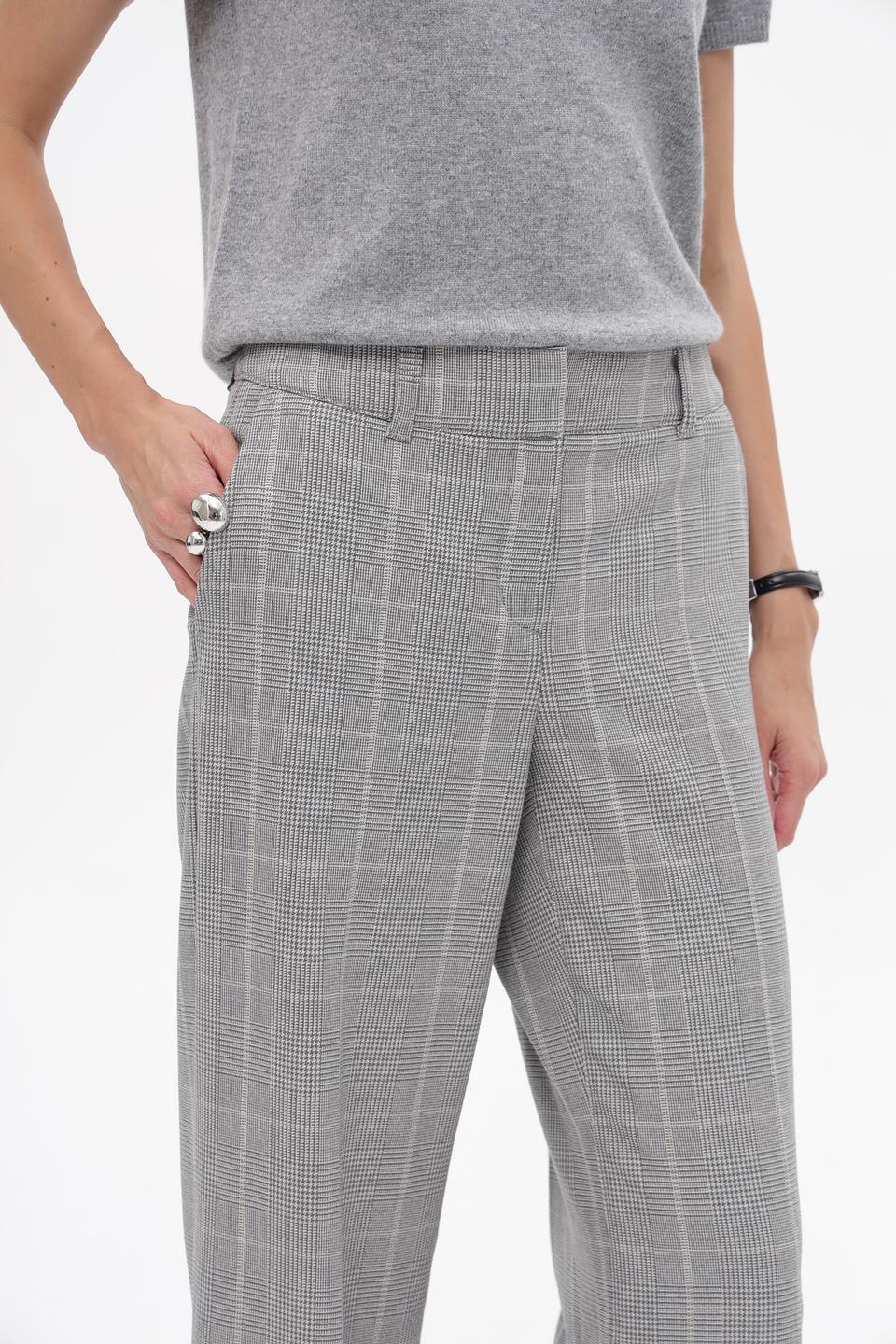 Брюки Ppep в клетку серые