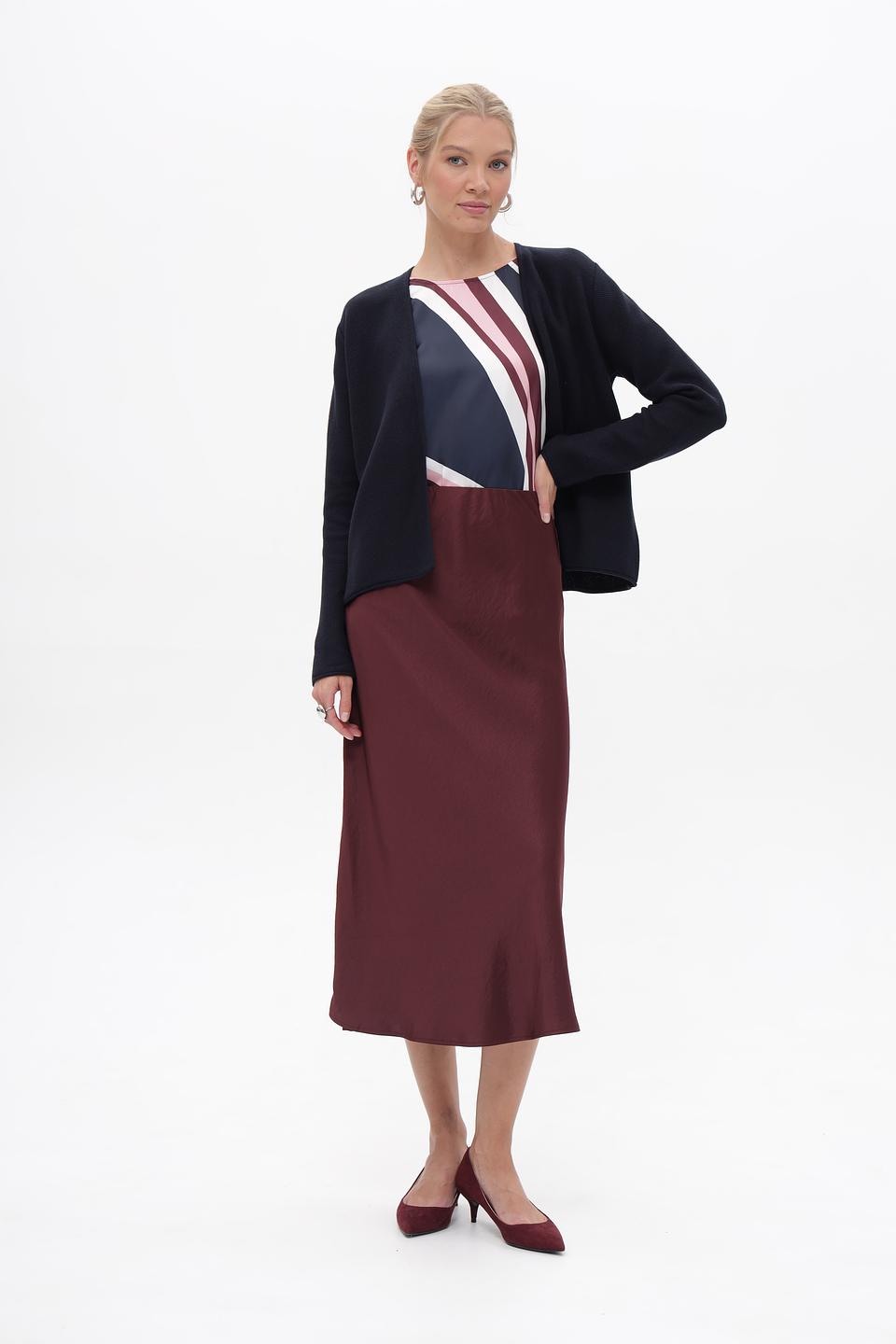 Юбка Steilmann миди бордовая