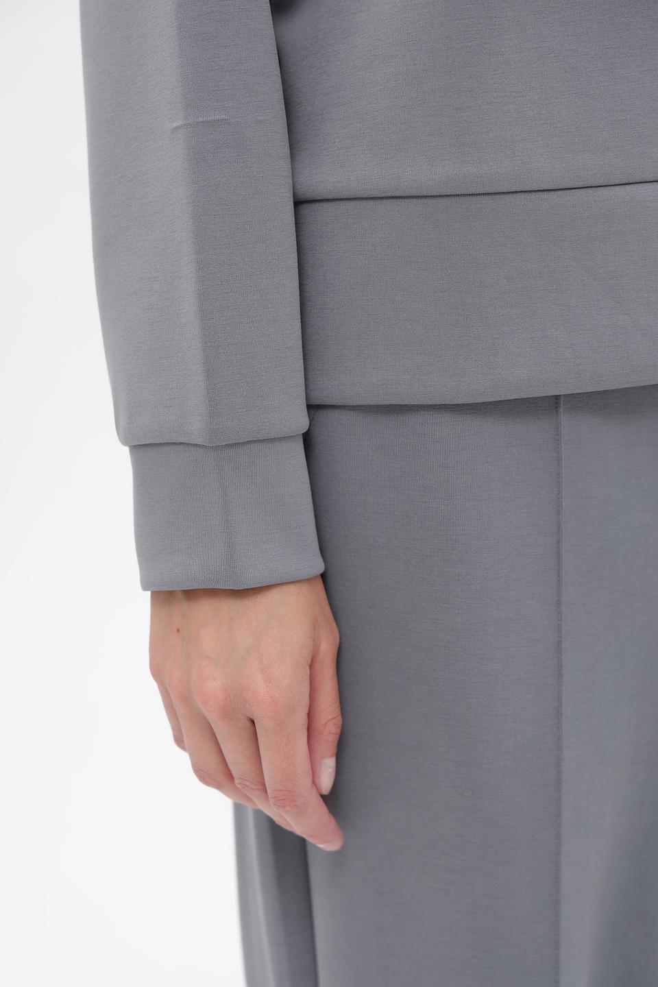 Пуловер Bugatti серый с капюшоном