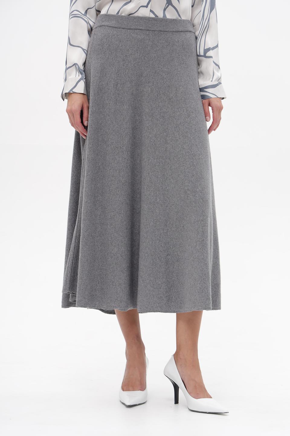 Юбка Bugatti вязаная серая