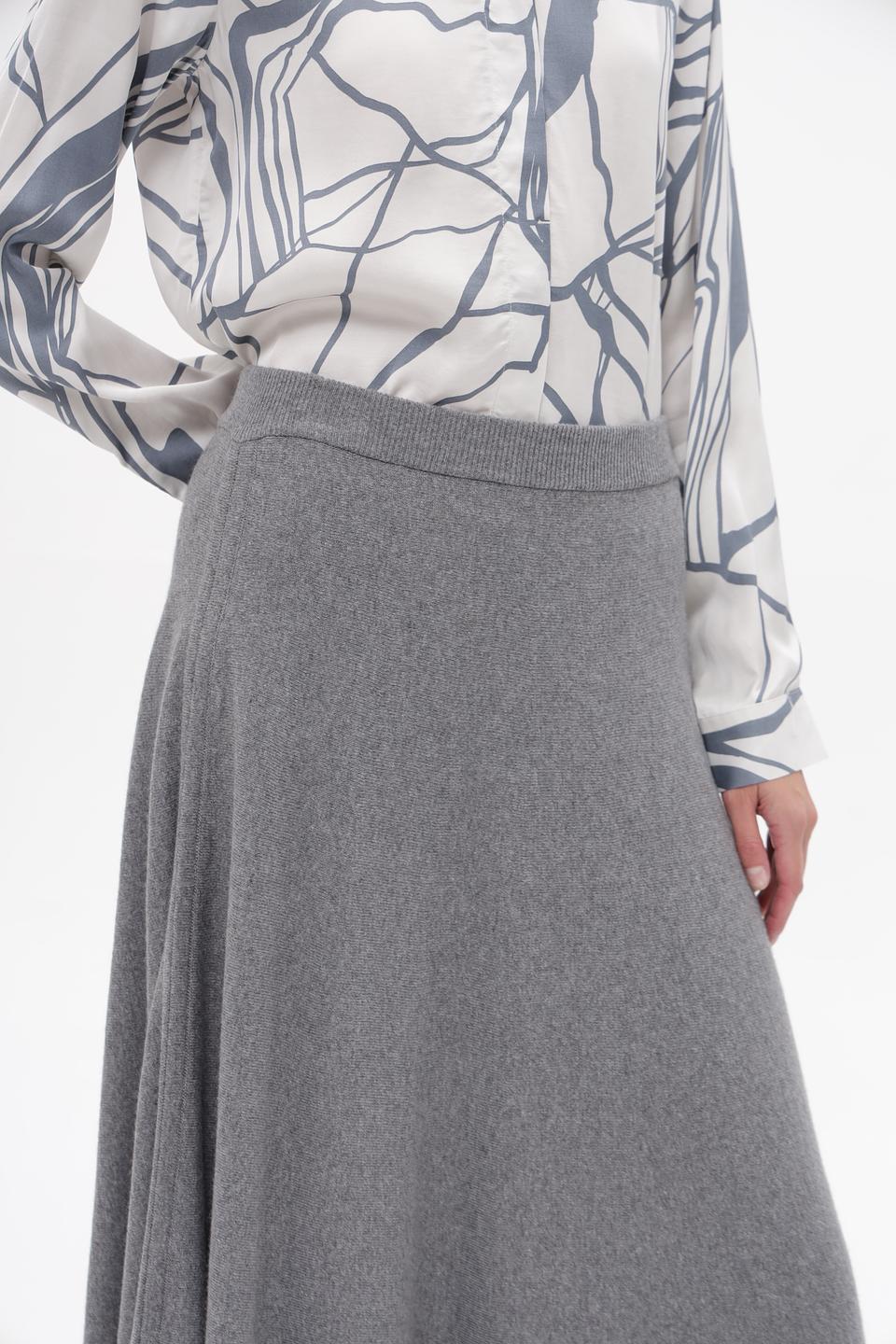 Юбка Bugatti вязаная серая