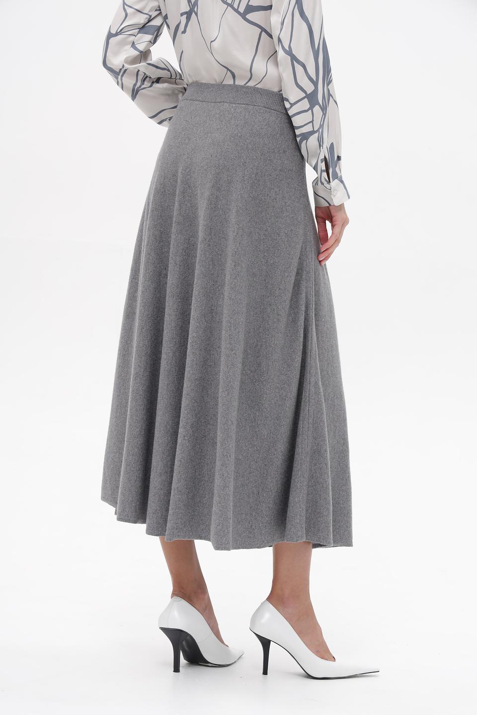 Юбка Bugatti вязаная серая