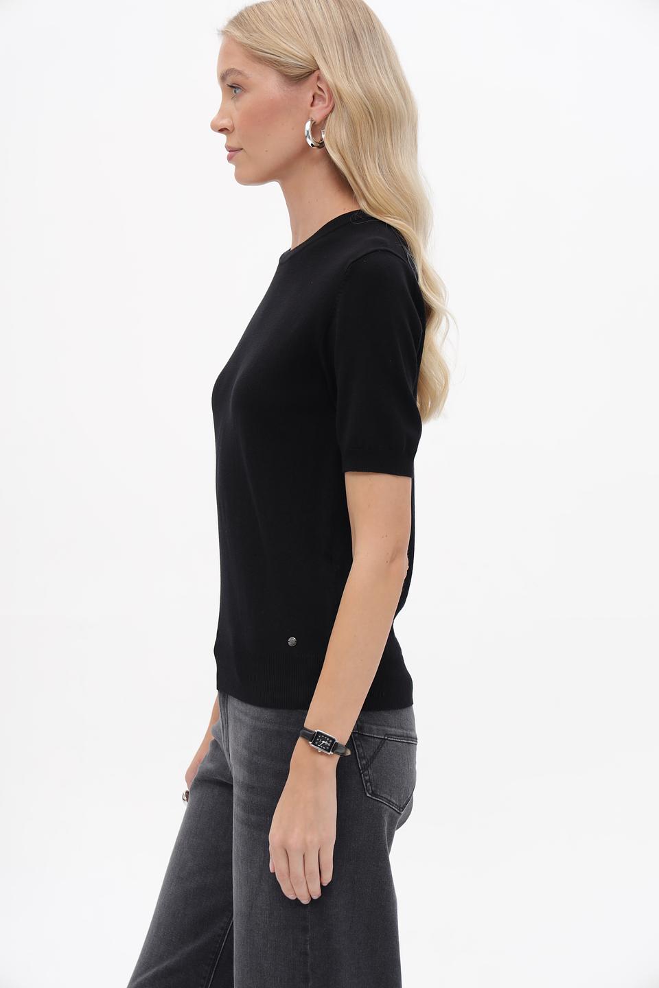 Пуловер Betty and Co чёрный с коротким рукавом