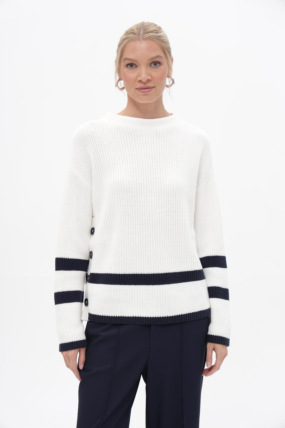 Пуловер Oui с полосками