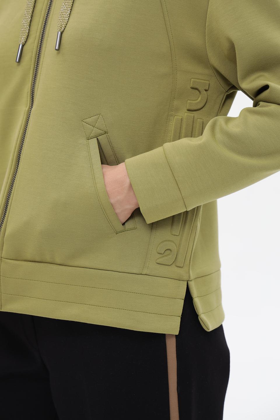 Жакет Lebek на молнии оливковый